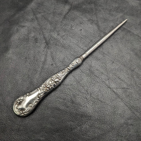 American antique Gorham sterling silver handle button hook